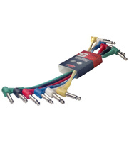 Stagg SPC030LE zestaw 6 kabli połączeniowych 30cm