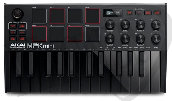 Akai MPK Mini MKIII Black ultrakompaktowa klawiatura sterująca