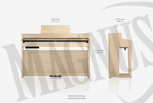 Roland HP702 LA (Light Oak) pianino cyfrowe z Bluetooth, 3D Ambience, aplikacja do nauki