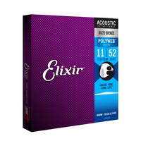 Elixir 11025 PolyWeb Bronze Custom Light 11-52 struny akustyczne struny do gitary akustycznej