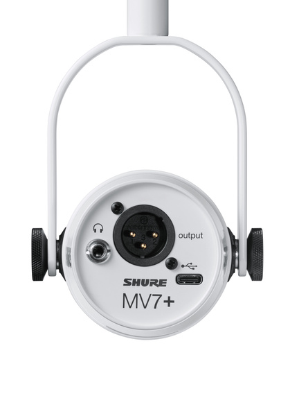 Shure MV7+ W biały mikrofon do podcastów