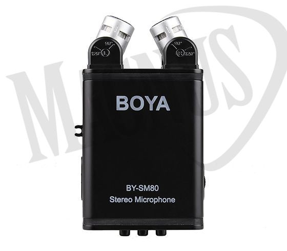 BOYA BY-SM80 mikrofon stereo XY do kamer i lustrzanek