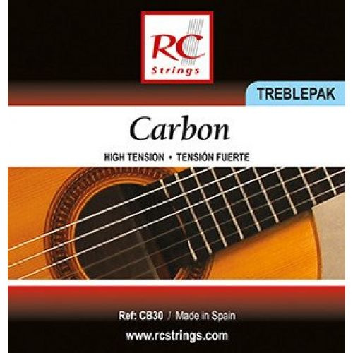 Royal Classics CB30 Carbon Treblepak - Wysokie struny do gitary klasycznej struny do gitary klasycznej