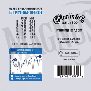 Martin MA-550 struny do gitary akustycznej