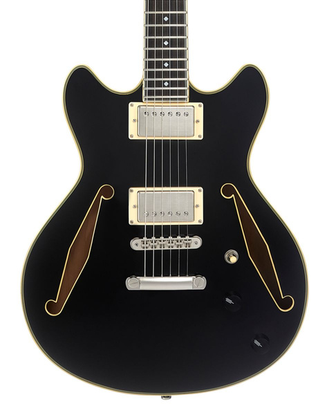 D'Angelico Excel Mini DC Tour Solid Black gitara elektryczna