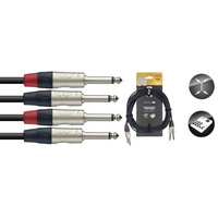 Stagg NTC6PR - podwójny kabel połączeniowy 6m przewód audio