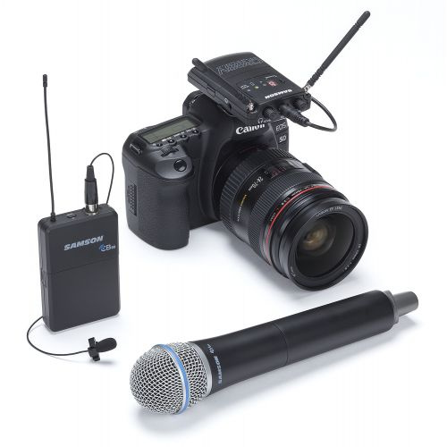 Samson CR88 Camera Combo zestaw bezprz. nakamerowy z dwoma nadajnikami  470-494 MHz