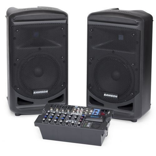 Samson XP 800  zestaw nagłośnieniowy z  Bluetooth, 16 efektów, 2 x 400W klasa-D, 2x8