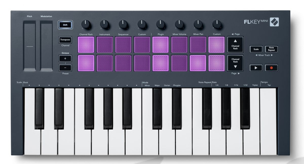Novation FLkey Mini + Kurs miksu muzyki synthwave od Musoneo