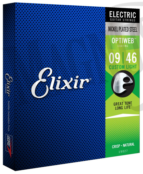 Elixir 19027 Optiweb Custom Light 9-46 struny do gitary elektrycznej