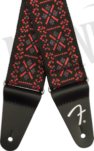 Fender Pasadena Woven Lattice Red pasek