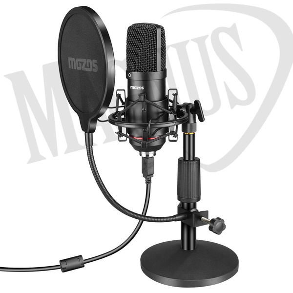 MOZOS MKIT-900PRO GAMER - mikrofon gamingowy, podcast w zestawie z akcesoriami