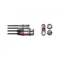 Stagg STC3CMXF - kabel połączeniowy, podwójny, 3m. kabel instrumentalny