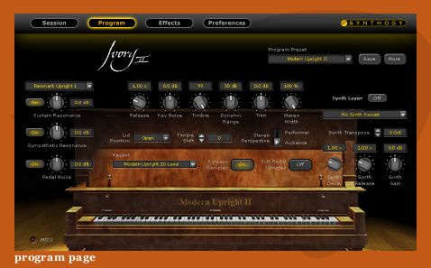 Synthogy Ivory II Upright Pianos oprogramowanie studyjne