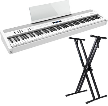 Roland FP-60X WH pianino cyfrowe ze statywem Guitto