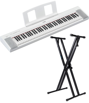 Yamaha Piaggero NP-35 WH pianino cyfrowe ze statywem Guitto- bezpłatne lekcje online i FLOWKEY