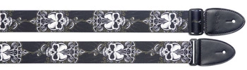 Stagg STE BLACK SKULL  - pasek do gitary, nylonowy