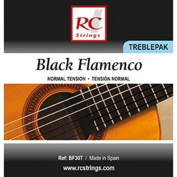 Royal Classics BF30T Black Flamenco - Wysokie struny do gitary klasycznej struny do gitary klasycznej