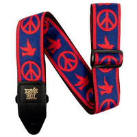 Ernie Ball 4698 Red And Blue Peace And Love Dove Jacquard pasek