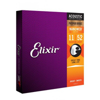 Elixir 16027 Phosphor Bronze Custom Light (11-52) NW  struny do gitary akustycznej