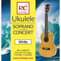 Royal Classics UWSC70 Ukulele Soprano-Concert set. White - Struny do Ukulele struny do gitary klasycznej